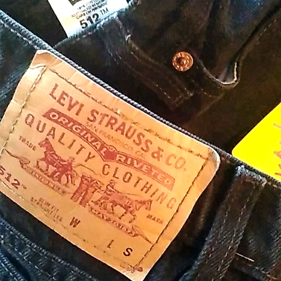 ⚜ Vintage Black High Mom Levi’s 512 Denim NOS Sz 7/8 fits Best - Picture 4 of 13